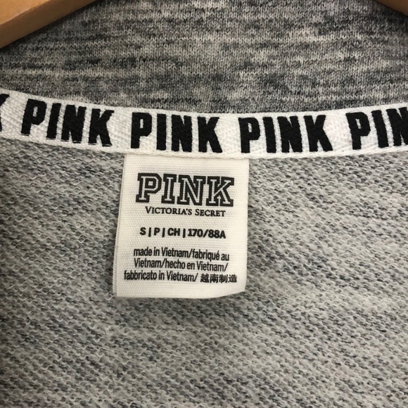 VICTORIA SECRET PINK oversized sweater small grey - Picture 4 of 12